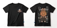 Kaos Labubu - warna Hitam
