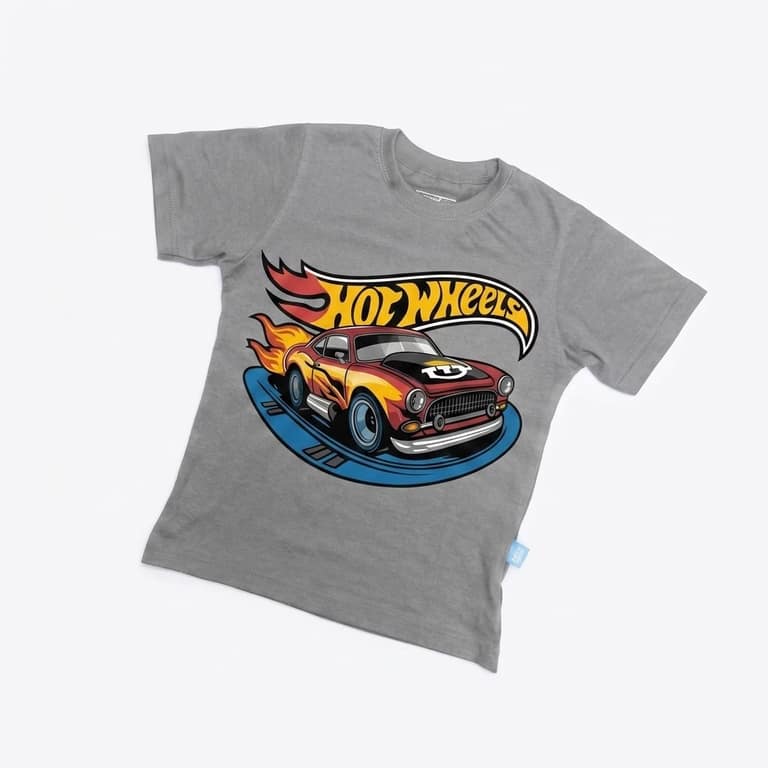 Kaos Hot Wheels - warna Abu-abu